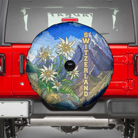 Edelweiss Flower Switzerland Mountain Spare Tire Cover - Wonder Print Shop