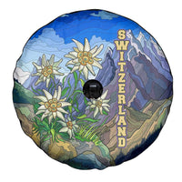Edelweiss Flower Switzerland Mountain Spare Tire Cover - Wonder Print Shop