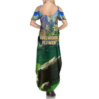 Edelweiss Flower Switzerland Mountain Summer Maxi Dress - Wonder Print Shop