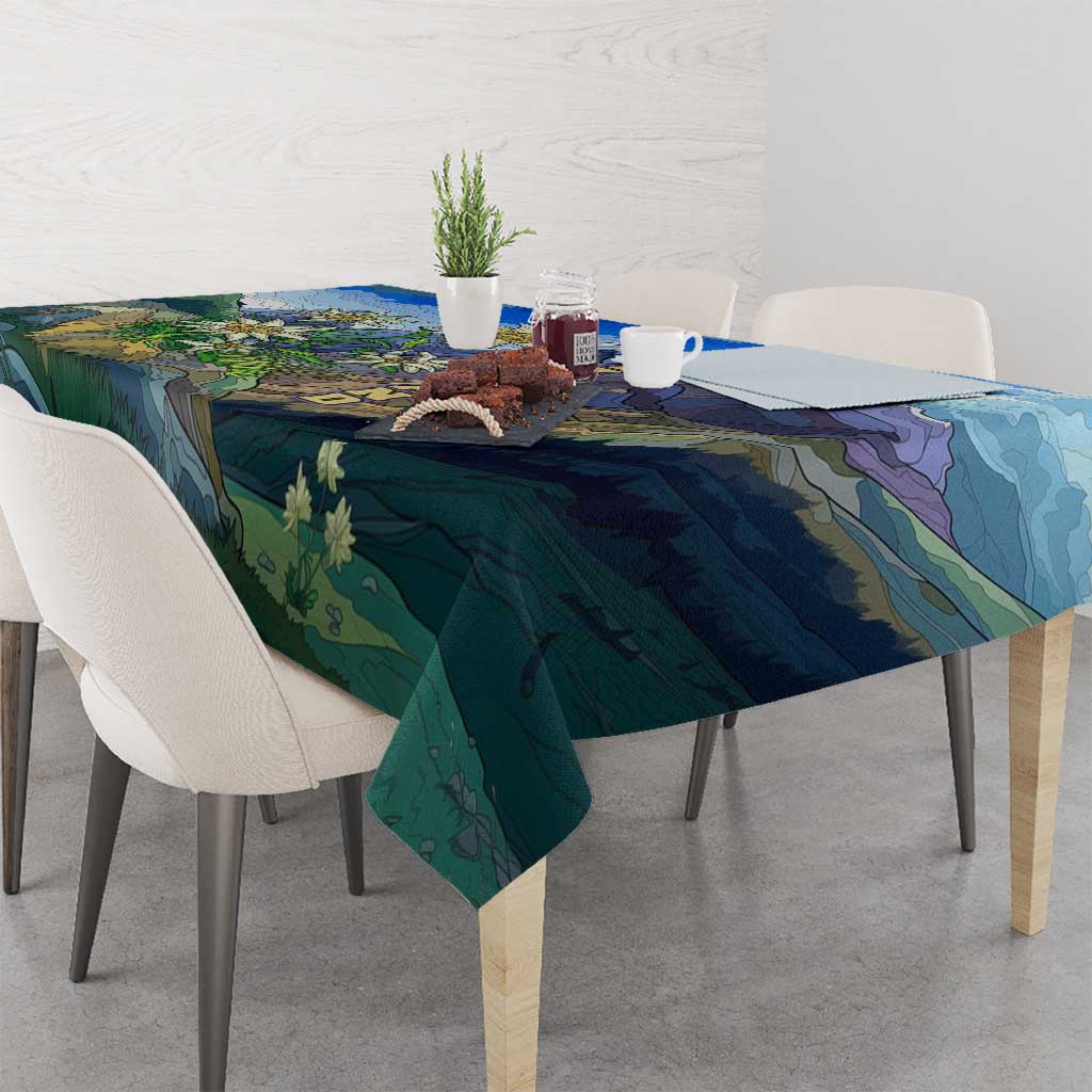Edelweiss Flower Switzerland Mountain Tablecloth - Wonder Print Shop