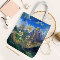 Edelweiss Flower Switzerland Mountain Tote Bag - Wonder Print Shop