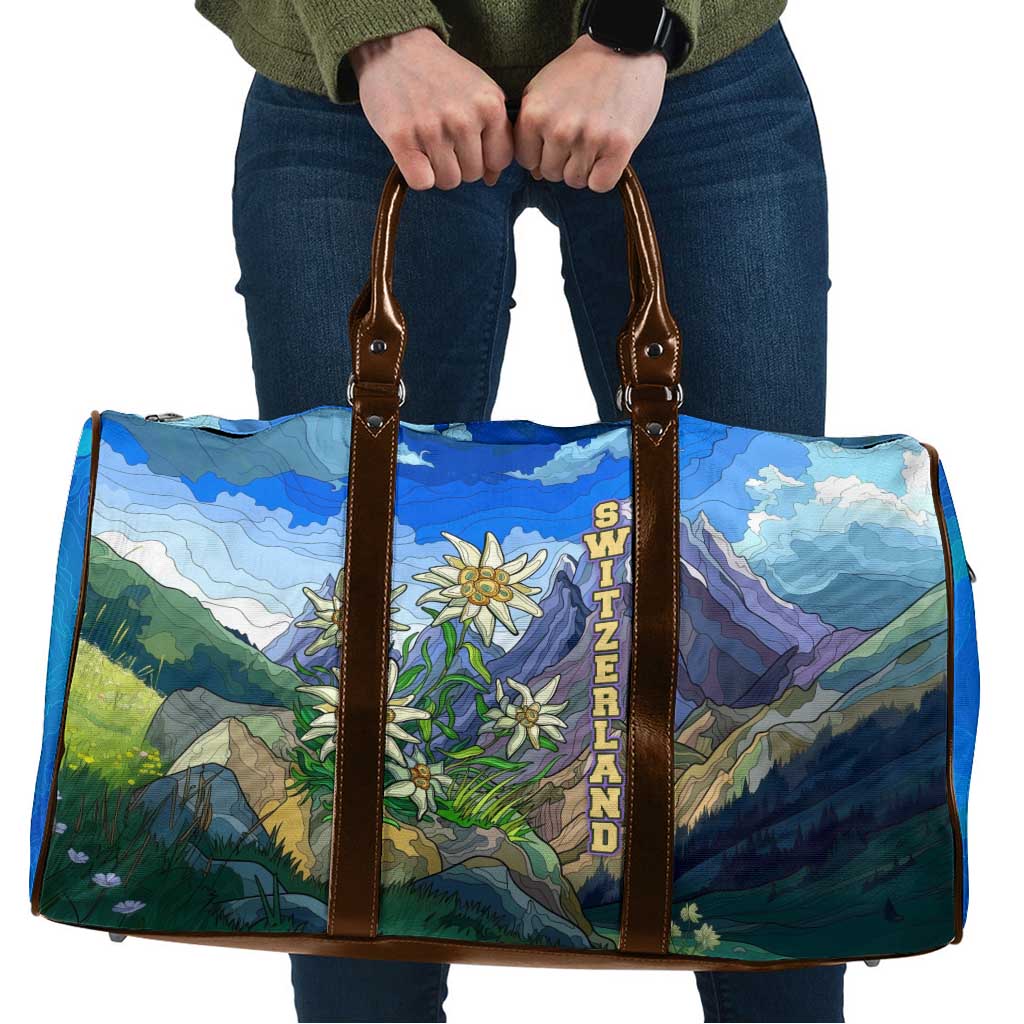 Edelweiss Flower Switzerland Mountain Travel Bag - Wonder Print Shop