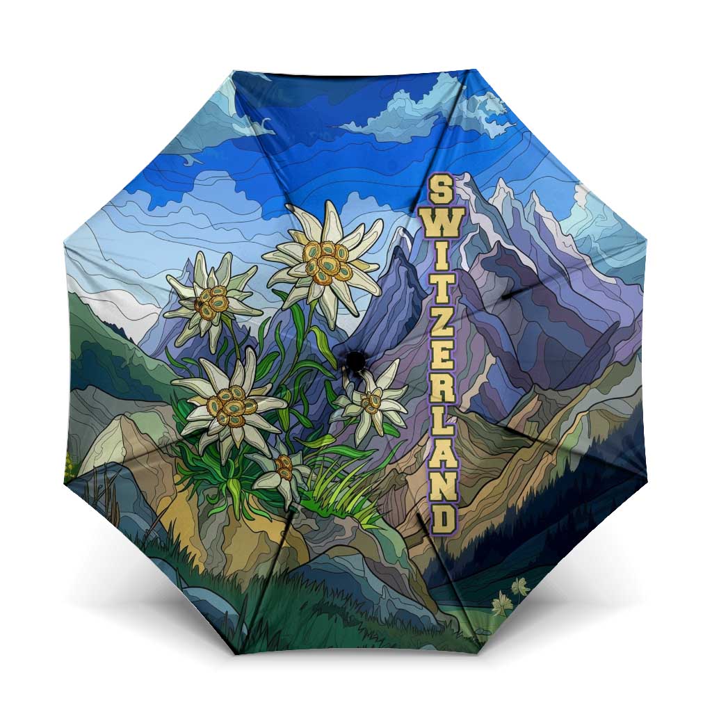 Edelweiss Flower Switzerland Mountain Umbrella - Wonder Print Shop