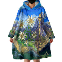Edelweiss Flower Switzerland Mountain Wearable Blanket Hoodie - Wonder Print Shop