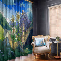Edelweiss Flower Switzerland Mountain Window Curtain - Wonder Print Shop