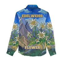 Edelweiss Flower Switzerland Mountain Women Casual Shirt - Wonder Print Shop