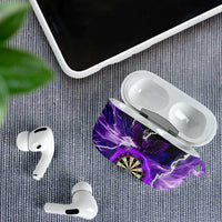 Personalized Purple Lightning Darts Board AirPods Case with Owl Graphic - Wonder Print Shop