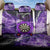 Personalized Purple Lightning Darts Board Back Car Seat Cover with Owl Graphic - Wonder Print Shop