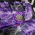 Personalized Purple Lightning Darts Board Back Car Seat Cover with Owl Graphic - Wonder Print Shop
