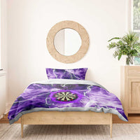 Personalized Purple Lightning Darts Board Bedding Set with Owl Graphic - Wonder Print Shop