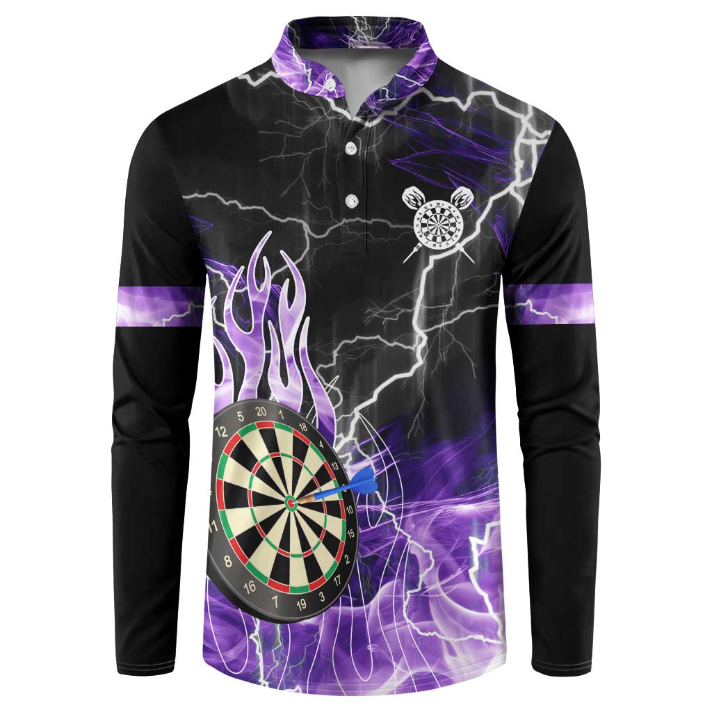 Personalized Purple Lightning Darts Board Button Sweatshirt with Owl Graphic - Wonder Print Shop