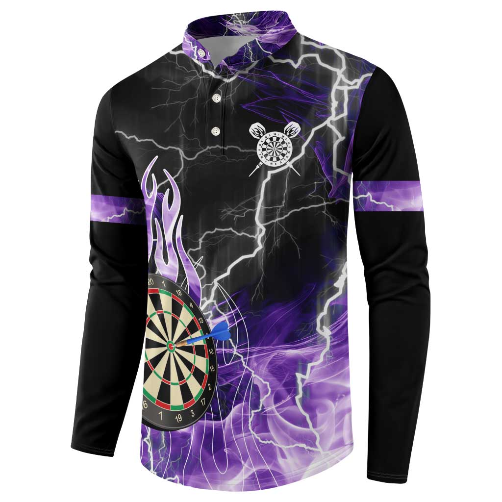 Personalized Purple Lightning Darts Board Button Sweatshirt with Owl Graphic - Wonder Print Shop