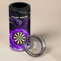 Personalized Purple Lightning Darts Board 4 in 1 Can Cooler Tumbler with Owl Graphic - Wonder Print Shop