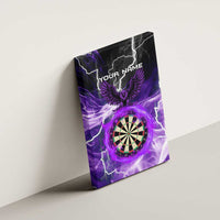 Personalized Purple Lightning Darts Board Canvas Wall Art with Owl Graphic - Wonder Print Shop