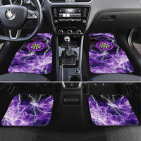 Personalized Purple Lightning Darts Board Car Mats with Owl Graphic - Wonder Print Shop