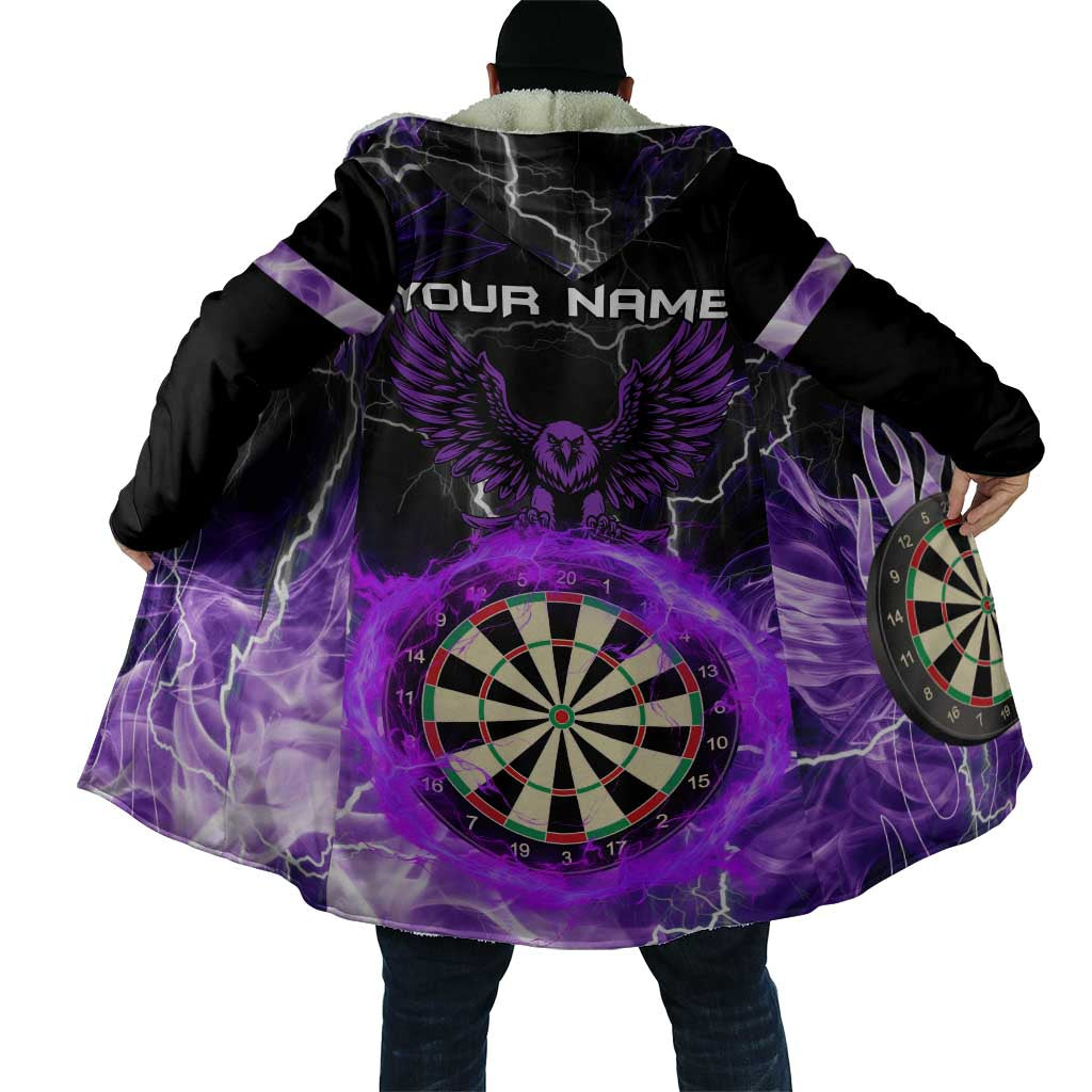 Personalized Purple Lightning Darts Board Cloak with Owl Graphic - Wonder Print Shop