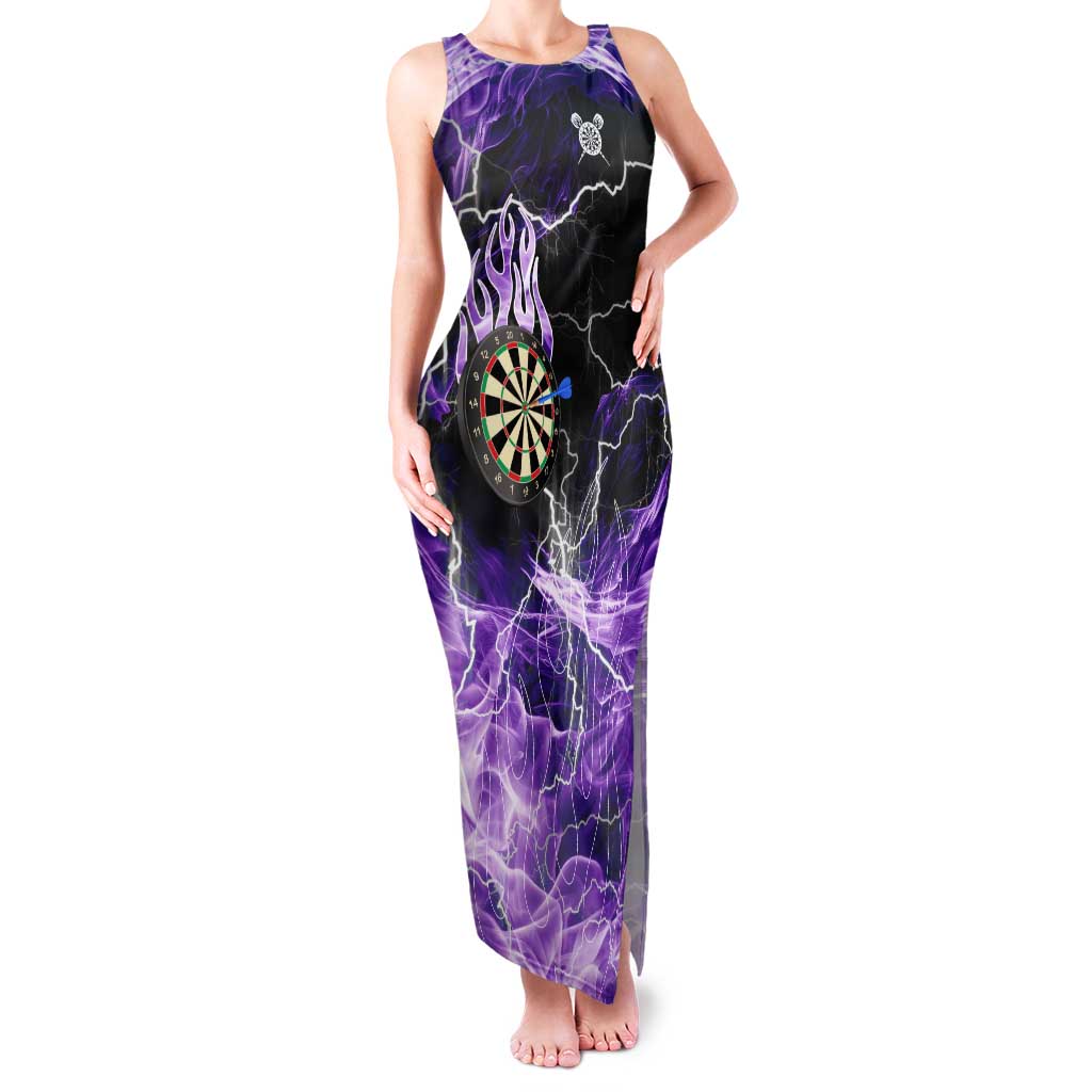 Personalized Purple Lightning Darts Board Family Matching Tank Maxi Dress and Hawaiian Shirt with Owl Graphic - Wonder Print Shop