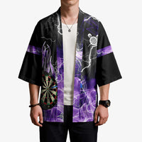 Personalized Purple Lightning Darts Board Kimono with Owl Graphic - Wonder Print Shop