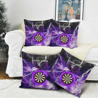 Personalized Purple Lightning Darts Board Pillow Cover with Owl Graphic - Wonder Print Shop