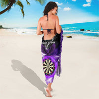 Personalized Purple Lightning Darts Board Sarong with Owl Graphic - Wonder Print Shop