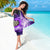 Personalized Purple Lightning Darts Board Sarong with Owl Graphic - Wonder Print Shop