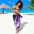 Personalized Purple Lightning Darts Board Sarong with Owl Graphic - Wonder Print Shop