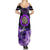 Personalized Purple Lightning Darts Board Summer Maxi Dress with Owl Graphic - Wonder Print Shop