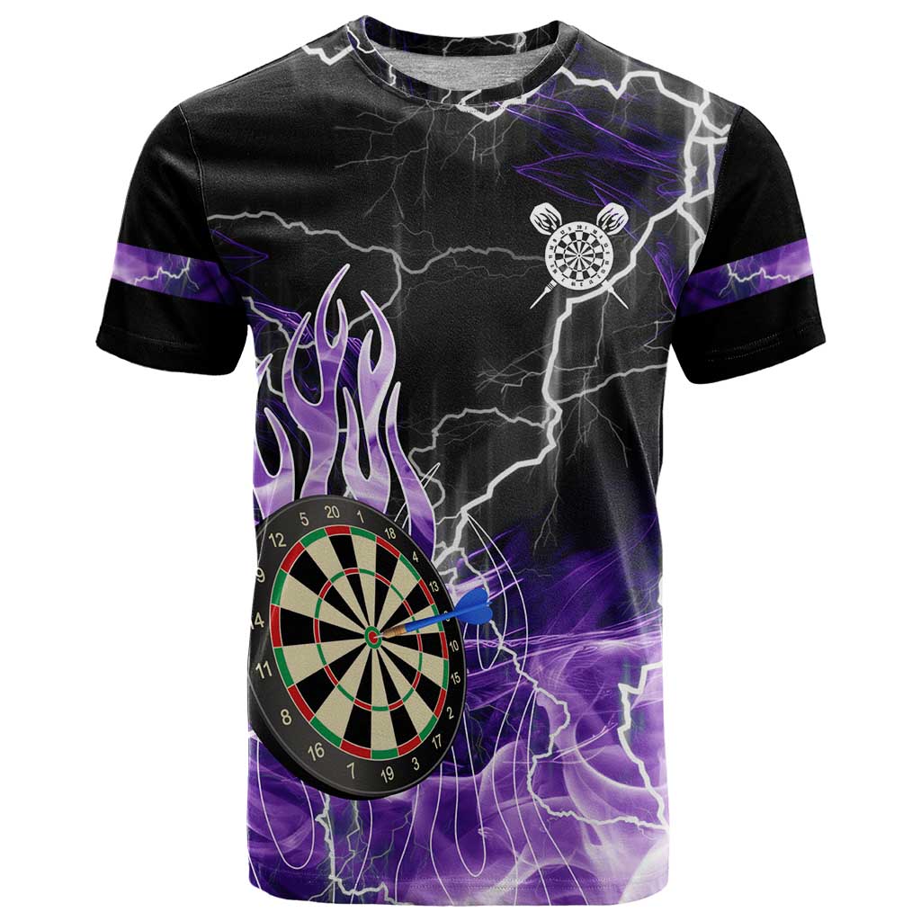 Personalized Purple Lightning Darts Board T Shirt with Owl Graphic - Wonder Print Shop
