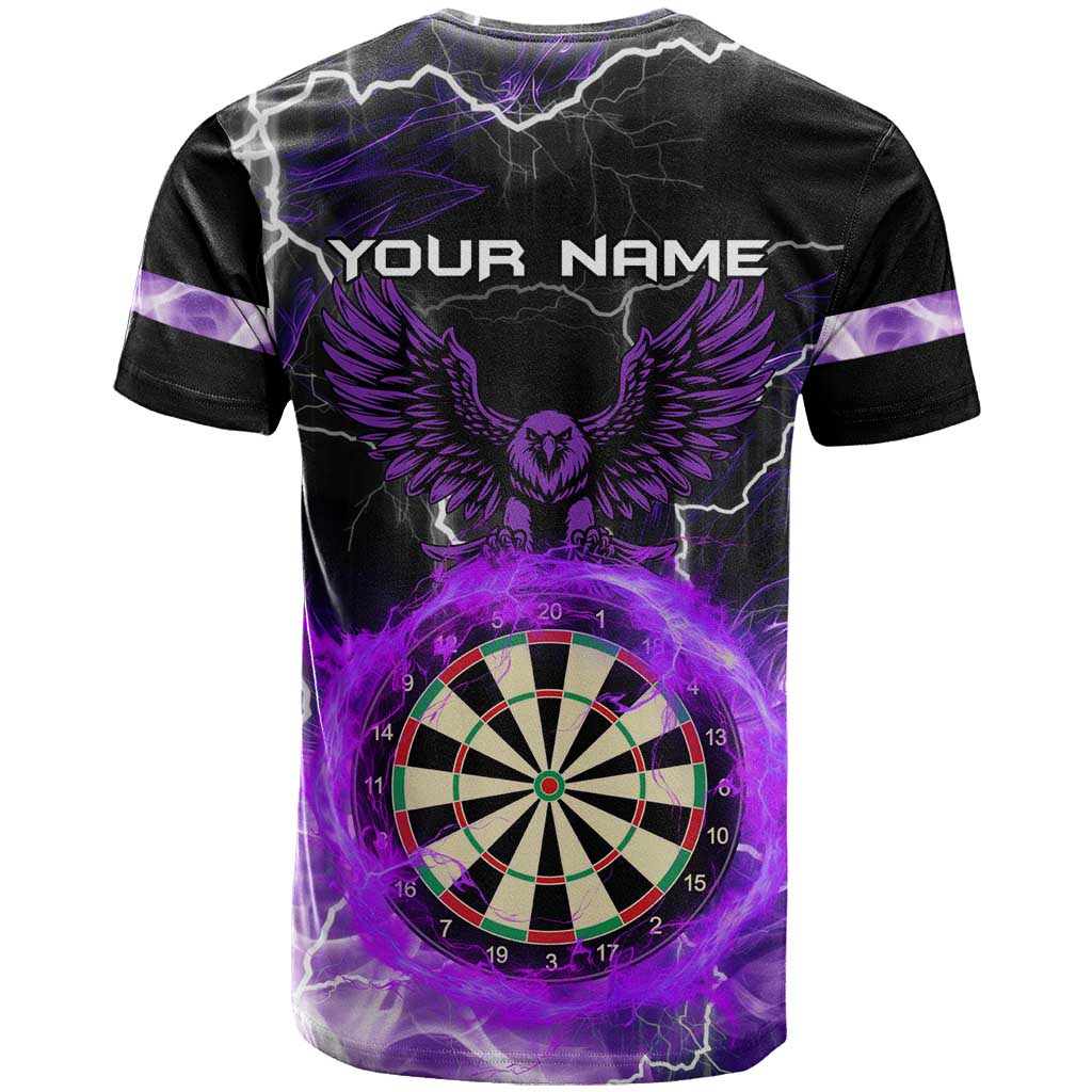 Personalized Purple Lightning Darts Board T Shirt with Owl Graphic - Wonder Print Shop