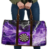 Personalized Purple Lightning Darts Board Travel Bag with Owl Graphic - Wonder Print Shop