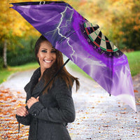 Personalized Purple Lightning Darts Board Umbrella with Owl Graphic - Wonder Print Shop