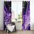 Personalized Purple Lightning Darts Board Window Curtain with Owl Graphic - Wonder Print Shop