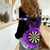 Personalized Purple Lightning Darts Board Women Casual Shirt with Owl Graphic - Wonder Print Shop
