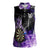 Personalized Purple Lightning Darts Board Women Sleeveless Polo Shirt with Owl Graphic - Wonder Print Shop