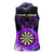 Personalized Purple Lightning Darts Board Women Sleeveless Polo Shirt with Owl Graphic - Wonder Print Shop