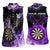 Personalized Purple Lightning Darts Board Women Sleeveless Polo Shirt with Owl Graphic - Wonder Print Shop