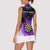 Personalized Purple Lightning Darts Board Women Sleeveless Polo Shirt with Owl Graphic - Wonder Print Shop