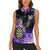 Personalized Purple Lightning Darts Board Women Sleeveless Polo Shirt with Owl Graphic - Wonder Print Shop