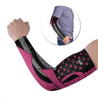 Personalized Pink Ribbon and American Flag Darts Arm Sleeves - Wonder Print Shop