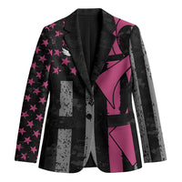 Personalized Pink Ribbon and American Flag Darts Blazer - Wonder Print Shop