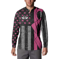 Personalized Pink Ribbon and American Flag Darts Button Sweatshirt - Wonder Print Shop