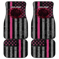 Personalized Pink Ribbon and American Flag Darts Car Mats - Wonder Print Shop