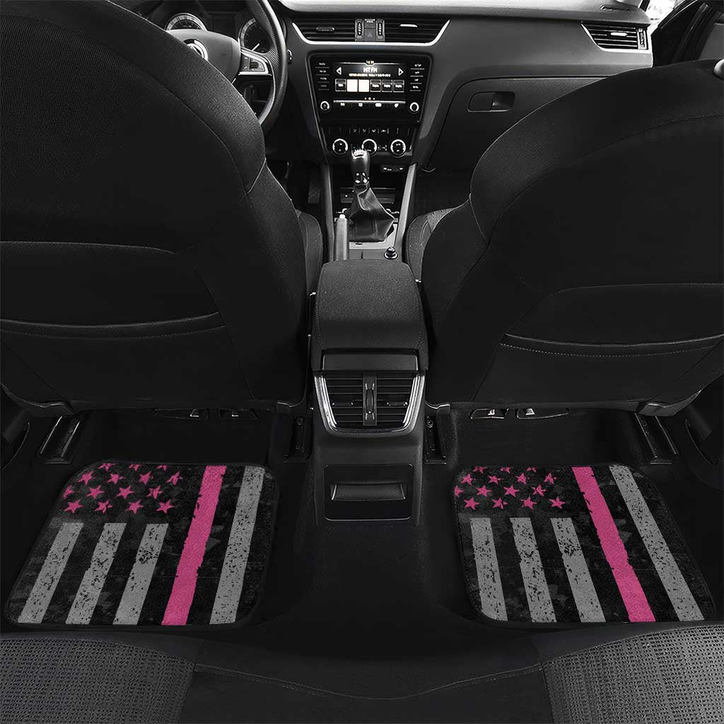 Personalized Pink Ribbon and American Flag Darts Car Mats - Wonder Print Shop
