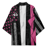 Personalized Pink Ribbon and American Flag Darts Kimono - Wonder Print Shop