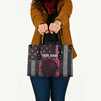 Personalized Pink Ribbon and American Flag Darts Leather Bag - Wonder Print Shop