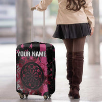 Personalized Pink Ribbon and American Flag Darts Luggage Cover - Wonder Print Shop