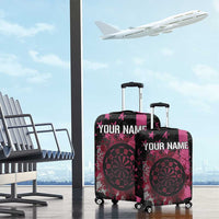 Personalized Pink Ribbon and American Flag Darts Luggage Cover - Wonder Print Shop