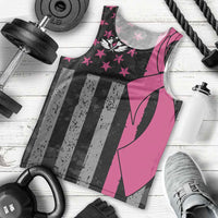 Personalized Pink Ribbon and American Flag Darts Men Tank Top - Wonder Print Shop
