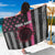 Personalized Pink Ribbon and American Flag Darts Sarong - Wonder Print Shop
