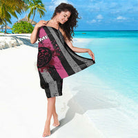 Personalized Pink Ribbon and American Flag Darts Sarong - Wonder Print Shop
